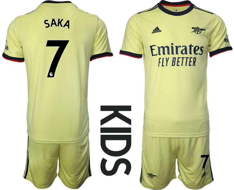 Youth 2021-2022 Club Arsenal away green #7 Soccer Jersey